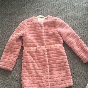 Janie and Jack Blush Pink Faux Fur Jacket